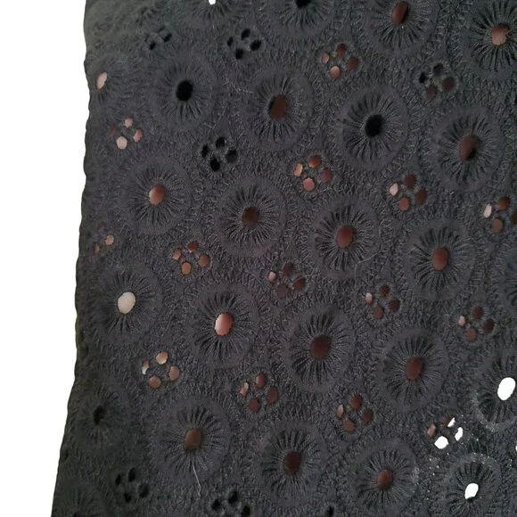 JNY Collection Sz 12 Skirt Embroidered Eyelet Knee Pencil Lined Feminine Office - Picture 8 of 9